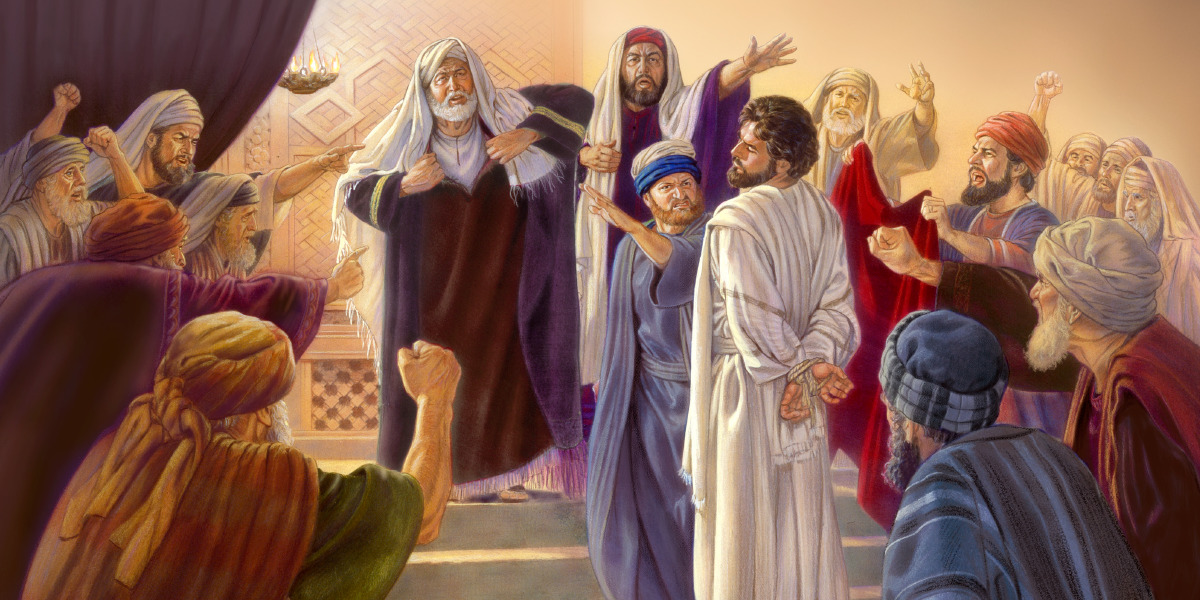 Jesus vor dem Sanhedrin
