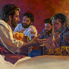 Jesús enseñando a sus discípulos