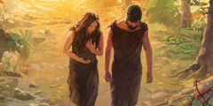 Adam et Ève quittent le jardin d’Éden