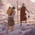 Abraham et Isaac marchent en direction du pays de Moria