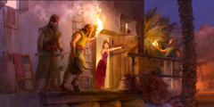 Rahab schickt die Soldaten in eine andere Richtung weg und beschützt so die Kundschafter