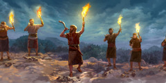 Gédéon et ses hommes ont sonné du cor, cassé leurs jarres, agité leurs torches et crié