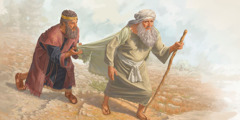 الملك شاول يمسك طرف ثوب صموئيل فيتمزق