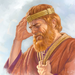 König David bittet Jehova um Vergebung