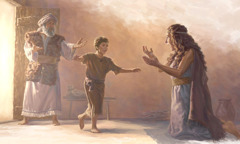 ايليا يعطي الارملة ابنها بعدما اقامه من الموت