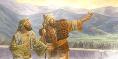 Eliseu e o seu servo cercados pelo exército da Síria