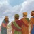 Schadrach, Meschach und Abednego weigern sich, sich vor der Statue aus Gold zu verbeugen