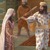 Царицата Естира се појавува пред цар Ахасвер, околу кој има голема стража