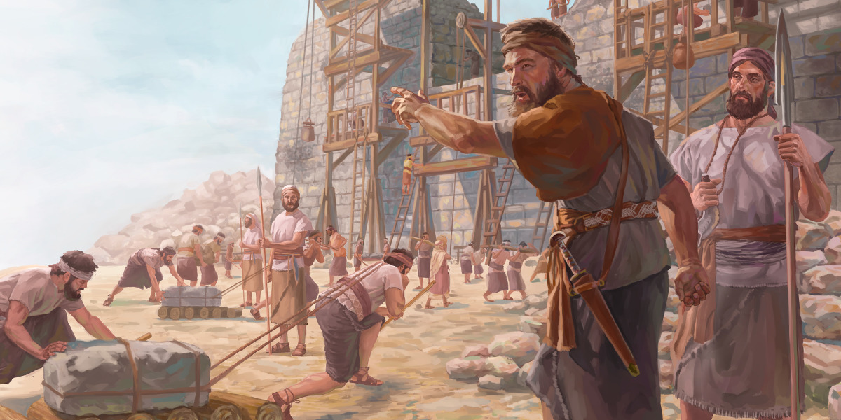 Nehemiah directs the rebuilding of Jerusalem’s walls and the posting of guards