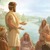 يوحنا المعمدان يعلِّم الناس على ضفاف نهر الاردن