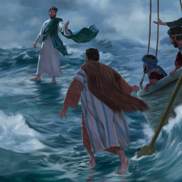 pedestal no usado Silla Jesús camina sobre el agua | Lecciones de la Biblia para niños