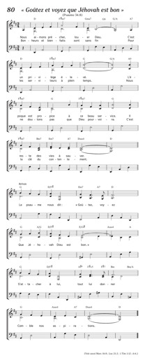 « Goûtez et voyez que Jéhovah est bon »