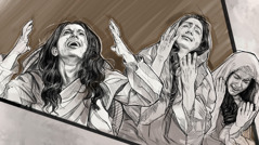 נשים מבכות את האל תמוז.‏