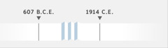 A time line showing a span of time between 607 B.C.E. and 1914 C.E.