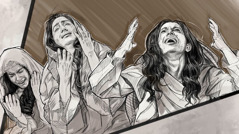 Women weeping over the god Tammuz.