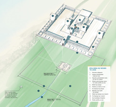 A diagram showing key features of Ezekiel’s visionary temple