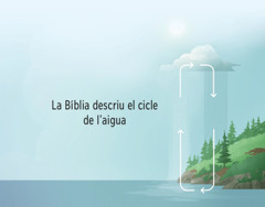 La Bíblia descriu el cicle de l’aigua. Fletxes en cercle que mostren el moviment de l’aigua entre la terra i l’atmosfera.