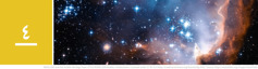 الدرس ٤:‏ صورة من التلسكوب للسماء في الليل.‏ النجوم والمجرات تظهر وهي تلمع