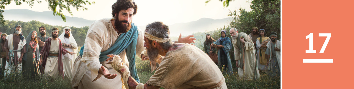 Μάθημα 17. Ο Ιησούς απλώνει τα χέρια του και γιατρεύει θαυματουργικά έναν άρρωστο άντρα.