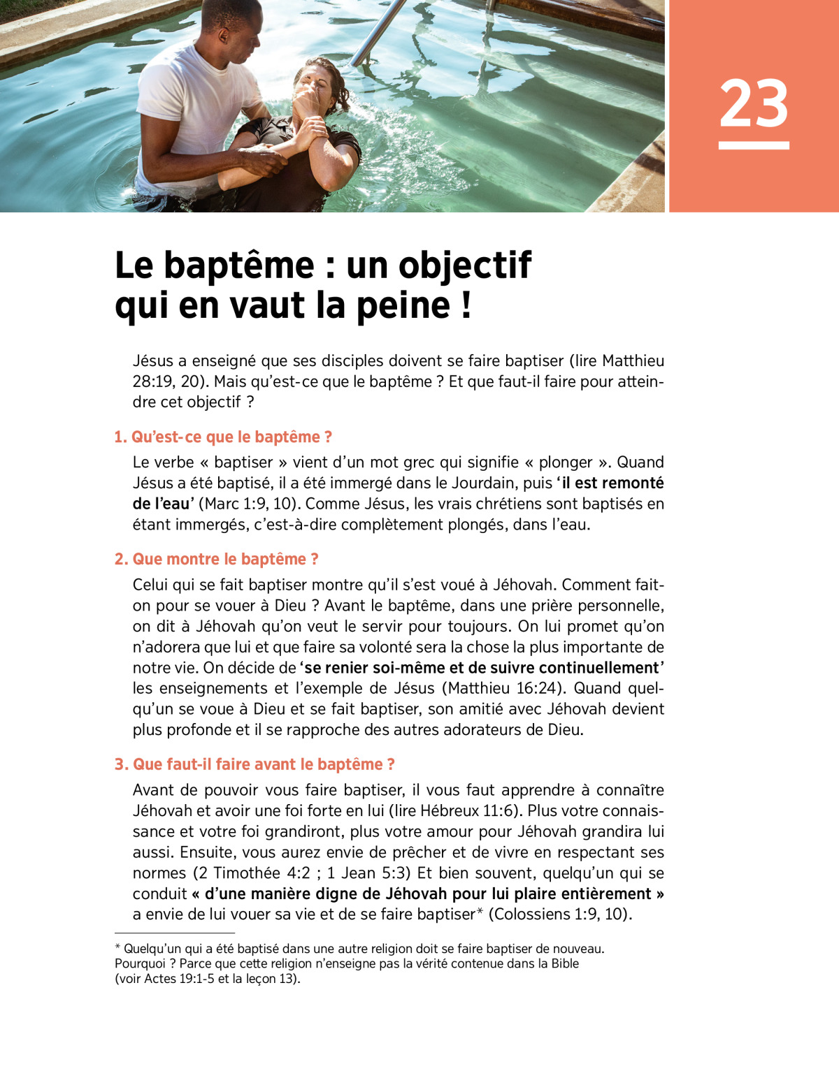 Le Bapteme Un Objectif Qui En Vaut La Peine