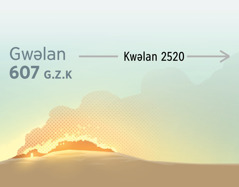 Nwɔn gaa Ɉerusalɛmə taa kələn ɉii a gwəlan 607 G.Z.K. Yili kulaa ɉu kwəlan 2 520 aa tɛɛ.
