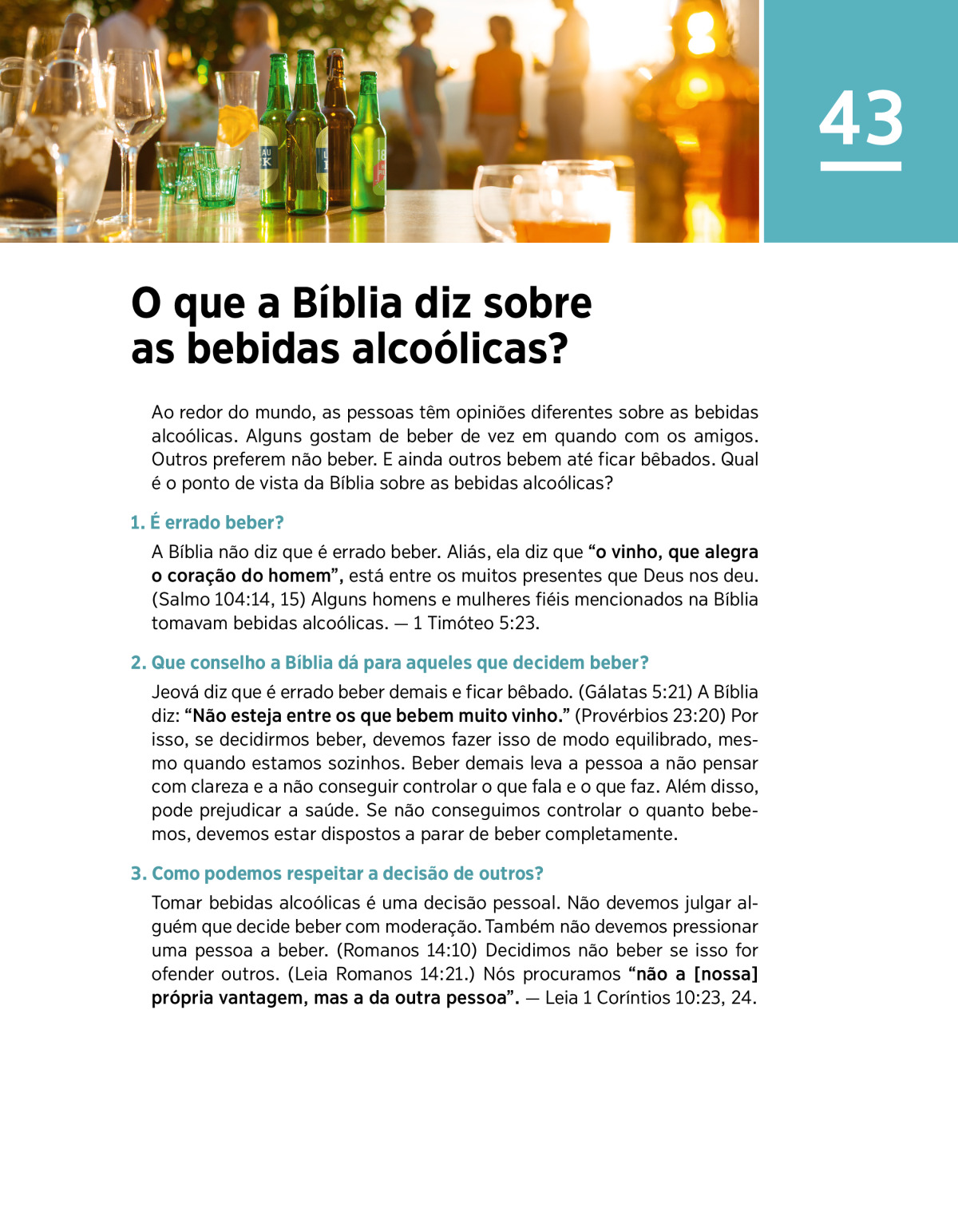 Pode beber álcool Segundo a Bíblia?
