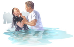 آن خانم جوان تعمید می‌گیرد.‏