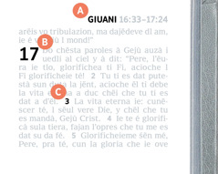 I pustoms A, B y C sun na plata dla Bibia ndichea la pertes de na scritura biblica.