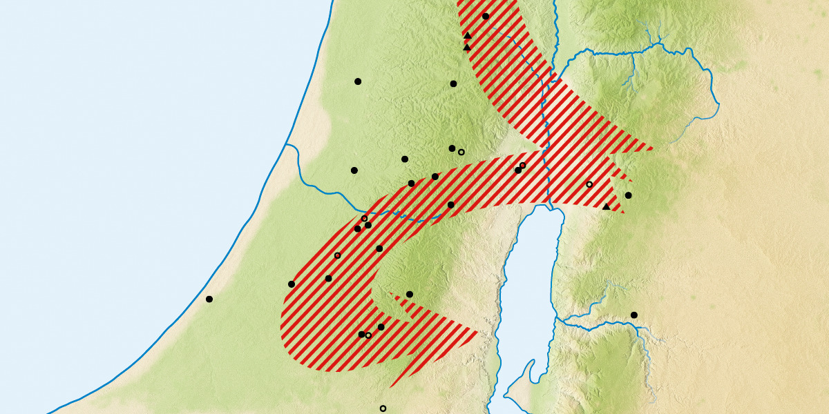Map Of Israelites Journey To Promised Land