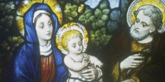 A depiction of Mary as a saint