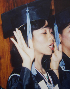 Marieta when she graduated as a pastor