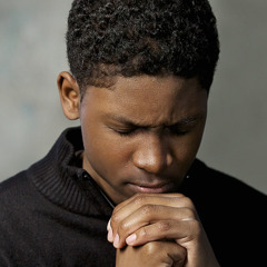 A young man praying
