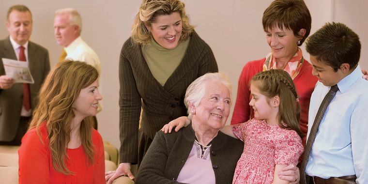 Susana Plasín Udías surrounded by her Christian brothers and sisters today