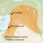 Mapa mesonganga zunga ya Antiokia ye Yerusaleme kuna kwavovwanga Kisuria