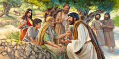 Jesús habla con ternura a personas que sufren