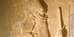 Stone relief of Assyrian King Sargon II
