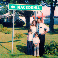 Anthony and Susan Morris with their sons in seldom-worked territory