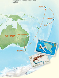 Mapu gha Australia, Tasmania, Tuvalu, Samoa, na Fiji