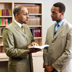 One of Jehovah’s Witnesses looks for spiritual guidance by talking to an elder