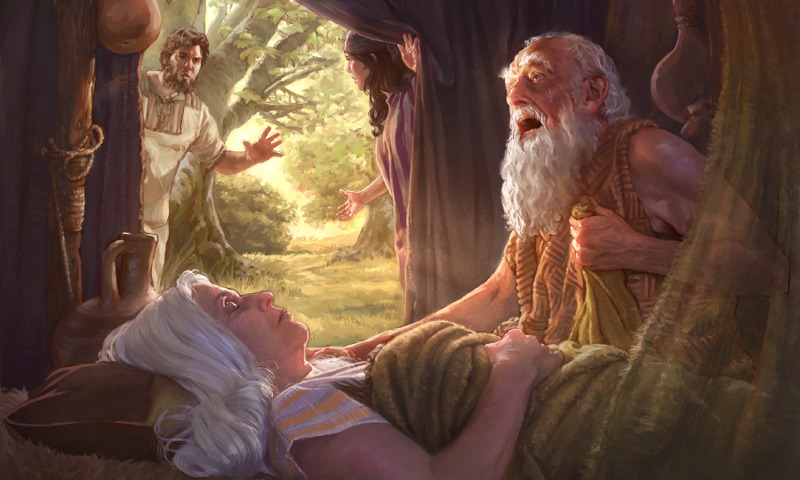 Abraham weeps beside Sarah’s dead body