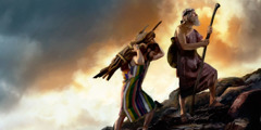 ابراهيم وإسحاق يصعدان الجبل بخطى متثاقلة