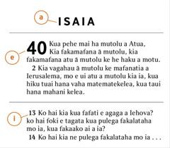 Ko e kupu Tohi Tapu ne kua fakamailoga ke fakakite e a) tohi i loto he Tohi Tapu, e) veveheaga, mo e i) kupu