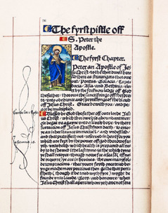 Stranica engleskog prijevoda Biblije koji je načinio William Tyndale