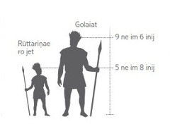 Juon pija me ej keidi joñan aetokin kar riineea eo etan Golaiat ñan joñan aetokin kar rũttarin̦ae ro jet