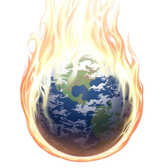 world on fire clipart