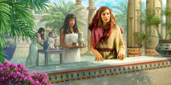 Sara no palácio de um faraó