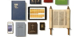 手書き，印刷版，電子版の聖書