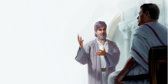 Józef z Arymatei rozmawia z Poncjuszem Piłatem
