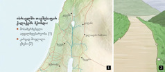 რუკაზე ნაჩვენებია ექვსი თავშესაფარი ქალაქი ისრაელში და კარგად მოვლილი გზები