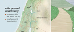 प्राचीन इस्राएलमध्ये असलेली सहा शरणपुरे आणि सुव्यवस्थित रस्ते दाखवणारा नकाशा